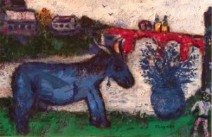 marc-chagall-blue-donkey-oil-painting